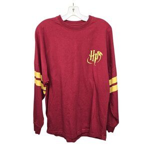 Harry Potter Gryffindor Burgundy Long Sleeve Shirt Wizarding World Mens Size L